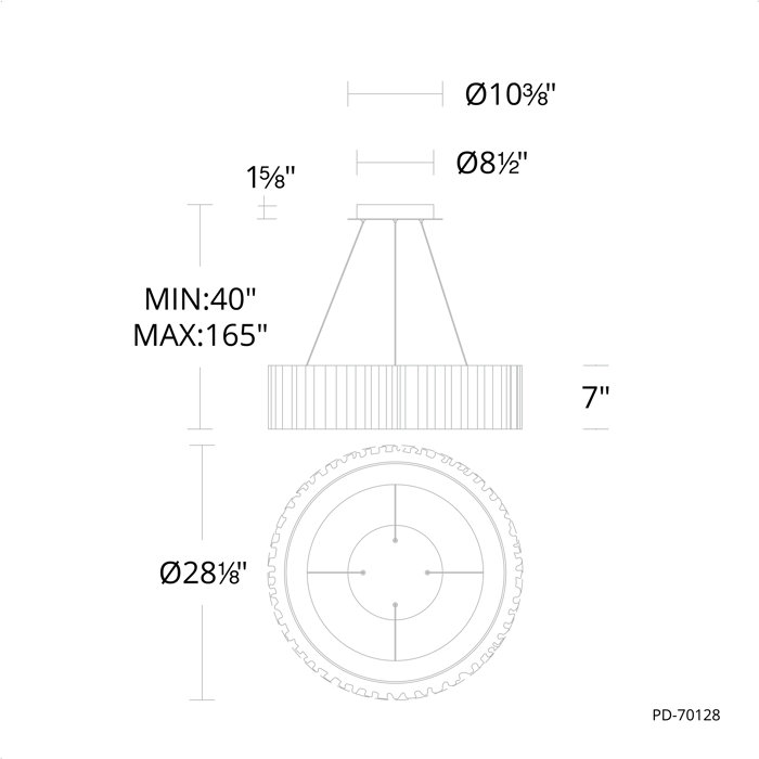 Rhiannon 1 - Light LED Chandelier