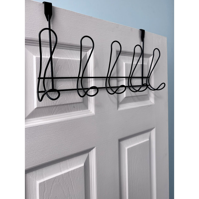 Lyrical Storage Hooks Over-the-Door Towel Hook, Matte Black