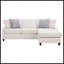 Canapé modulaire rembourré en L Isla Platinum avec rangement réversible et coussins assortis