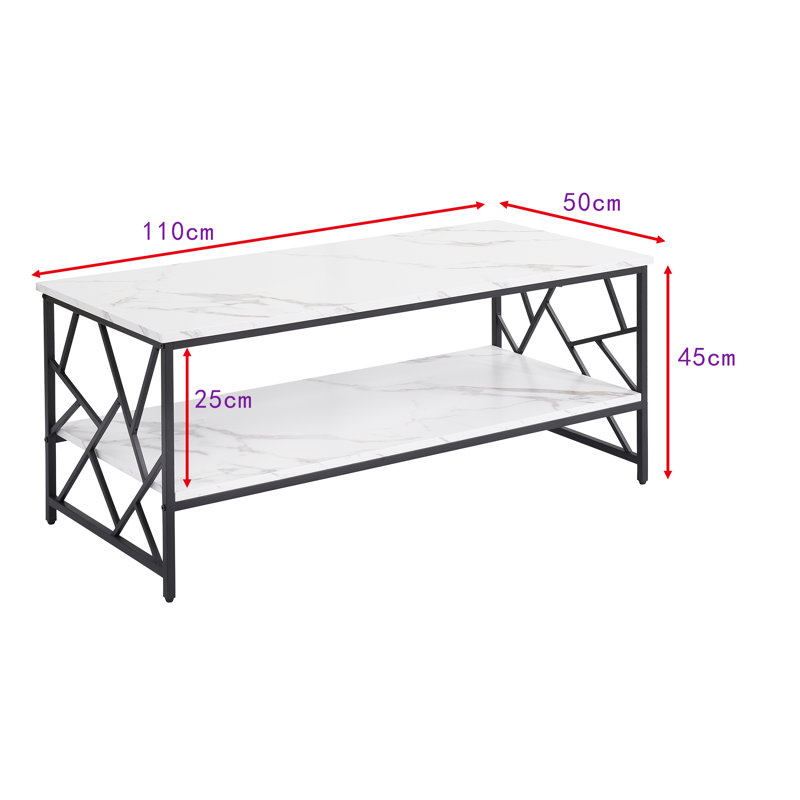 Alleyna Coffee Table with Storage, Black