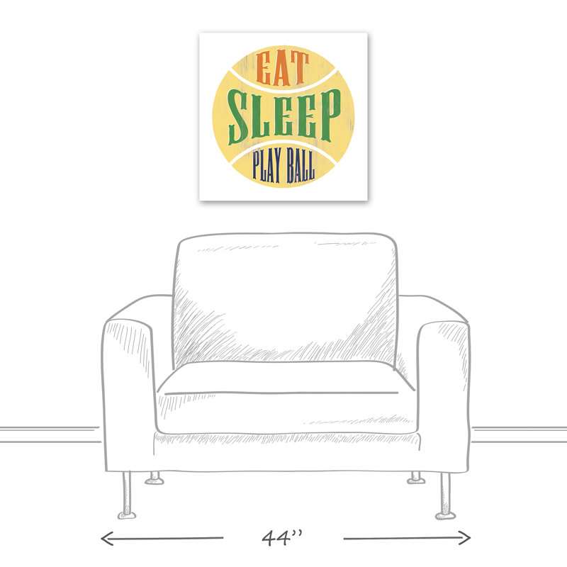 « manger sleep play », art sur toile Streep, H 20 po x l 20 po x P 1,25 po