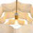 1 - Light Boho Handwoven Drum Wavy Edge Tiered Chandelier