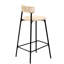 Tabourets de comptoir en corde de papier tissés à la main (de 2). Recherchez un bar pour la maison. Structure en métal noir avec siège blanc crème. Et un style polyvalent. Confortable-1340721905