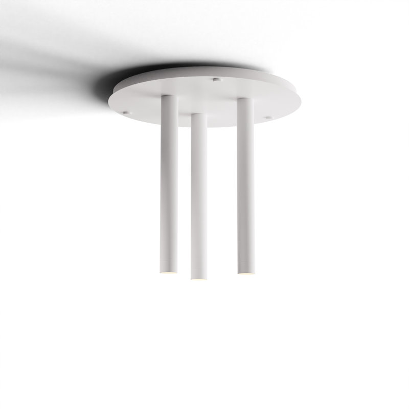 3 - Light LED Cluster Pendant, Matte White