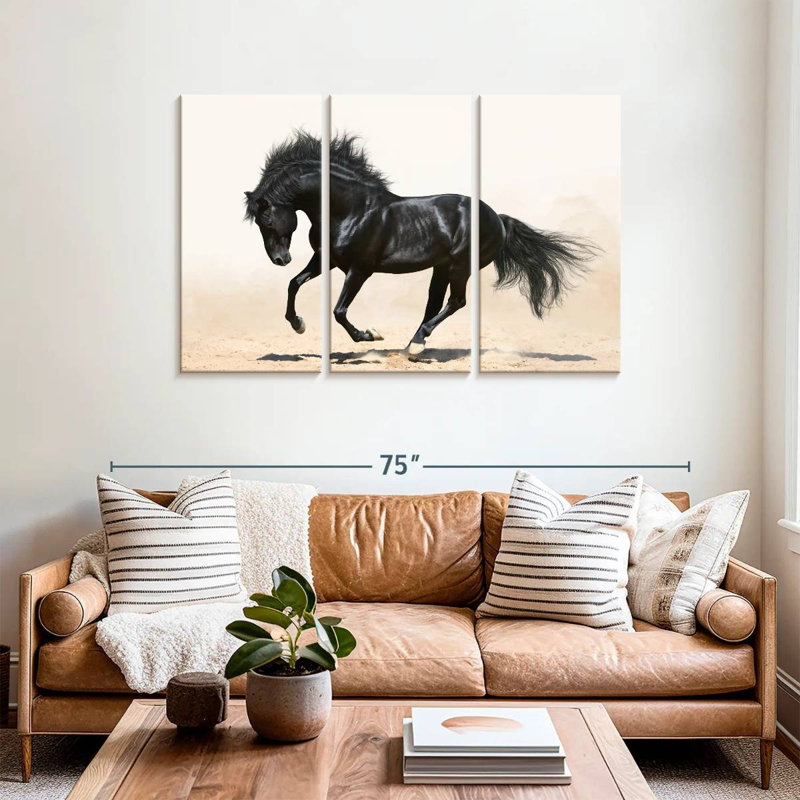 Black Stallion, 36" H x 57" W