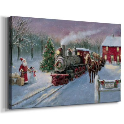 Pale Winter Nativity Hearth-Premium Gallery Wrapped Canvas