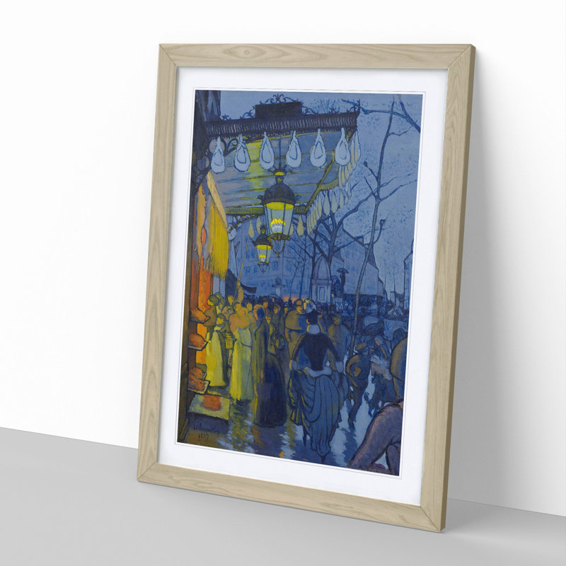 Avenue De Clichy by Louis Anquetin - Framed Print, 36cm H x 27cm W x 2cm D, Oak Framed