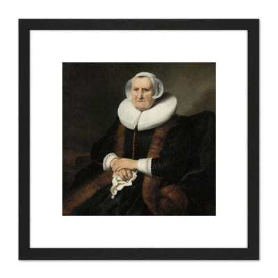 Portrait Old Lady Possibly Elisabeth Bas by Ferdinand Bol - Single Picture Frame Painting