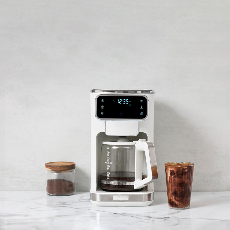 Cafetière numérique chaude et glacée HADEN, Ivoire / chrome