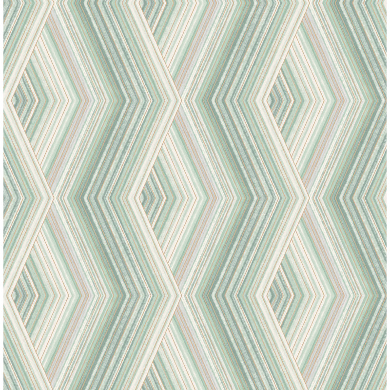 Olga 10.05m x 55cm Semi-Gloss Wallpaper Roll, Green