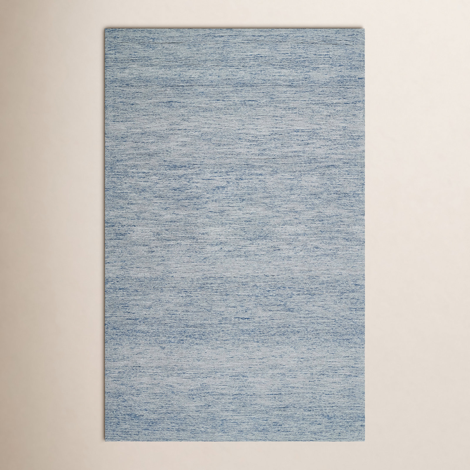 Criston Light Blue Sand Hand-Tufted Wool Rug, Rectangle 5' x 8'