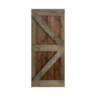 Coast Sequoia EMBOSSING K Series DIY Knotty Wood Sliding Barn Door Without Hardware Kit