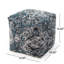 Pouf carré bleu - multifonctionnel et coussin de sol, carré 16 po, décoratif, capacité de poids de 200 lb, bourre de perles, nettoyage des taches seulement combiné et 16 x 16 x 16, accessoire décoratif, limite,
