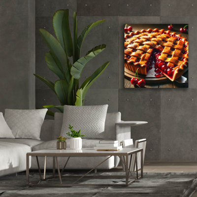  'Cherry pie' by Rey Klimt Canvas Wall Art, 12" x 12"