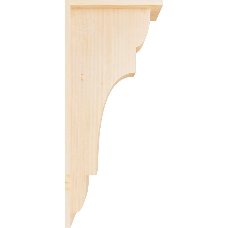 New Brighton Corbel avec plaque arrière, H 28 po x l 5,5 po x P 12 po, Sapin de Douglas, Lisse