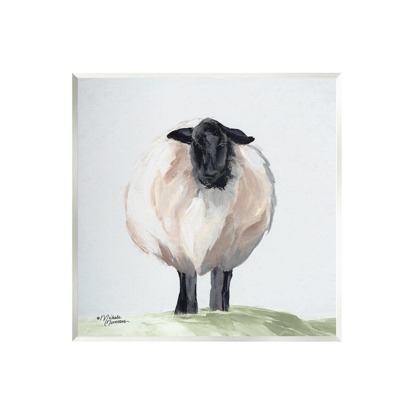 «Farmhouse Fuzzy Sheep Portrait», art mural par Michelle Norman