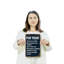 For Today Stabbing People is Wrong 7 Inch x 10 Inch Aluminum Sign