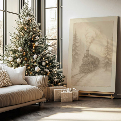 Impression sur toile Steam Over Snow