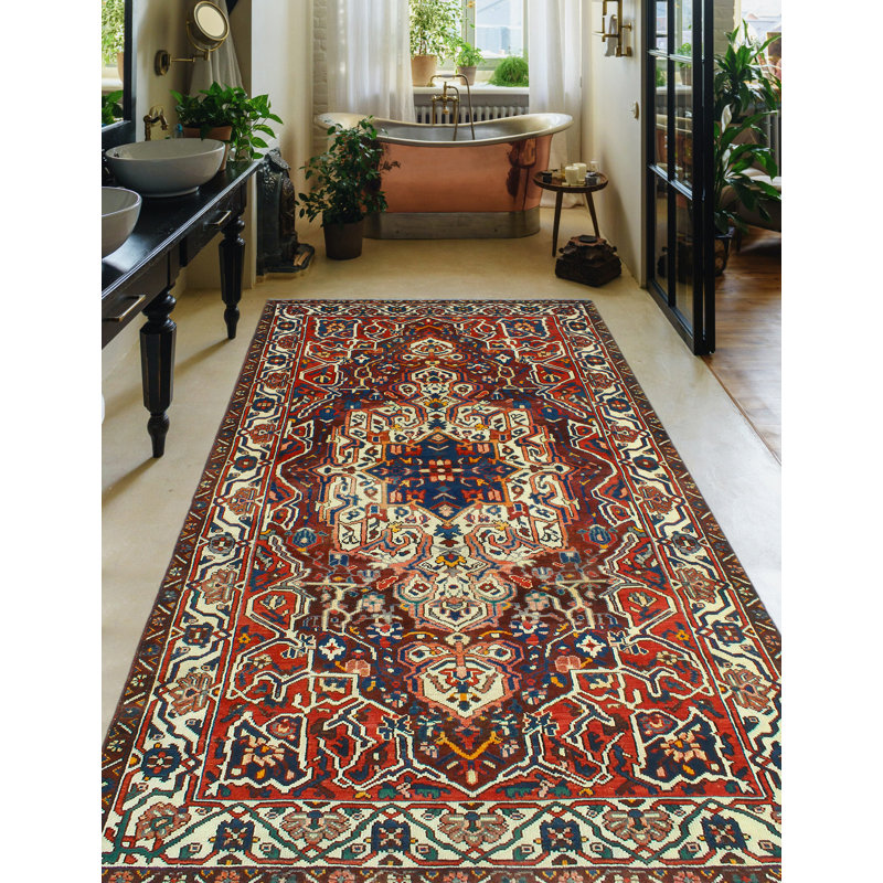 Khurram Distressed Joycelyn Burgundy Runner