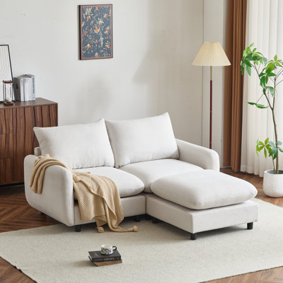 Modular Free Combination Sectional Sofa Couch with Ottoman, Ideal for Family Gatherings and Comfortable Lounging