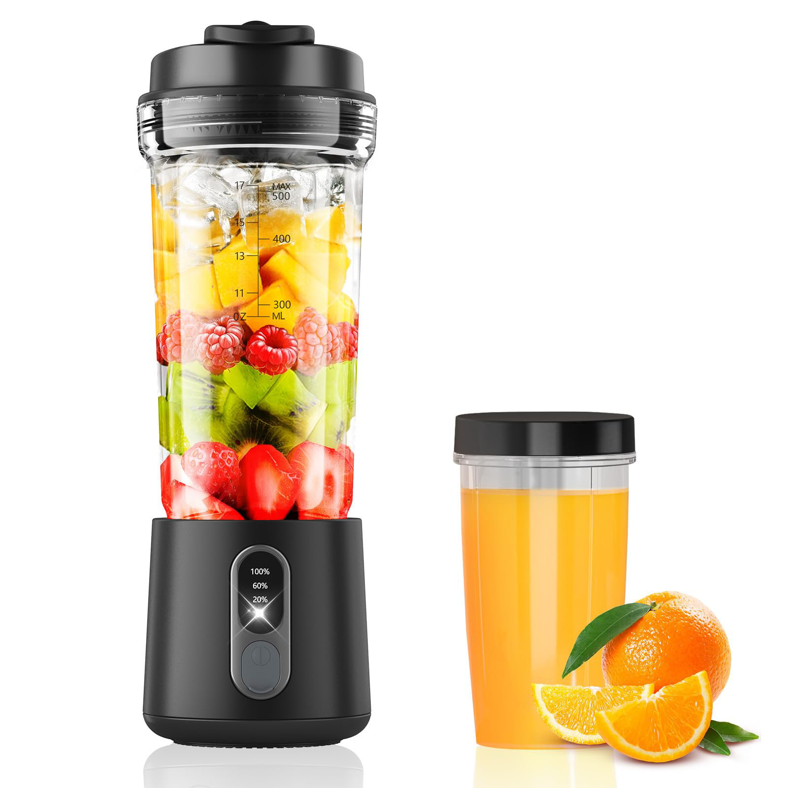 4 SEASONS FURNITURE Portable Blender for Smoothies and Shakes, 2 Travel ...