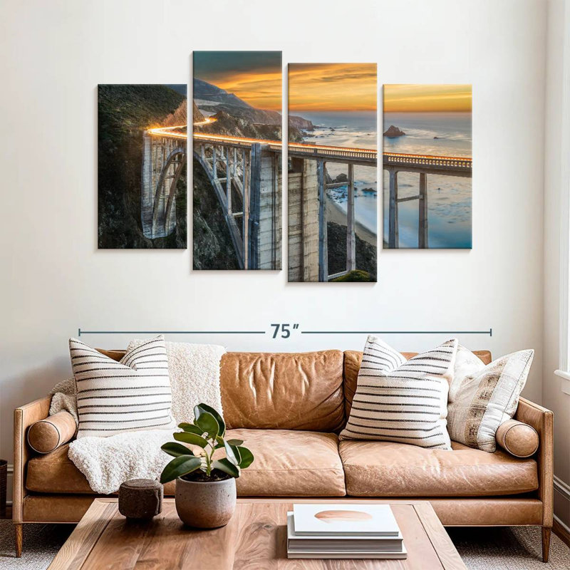 Lilie Bixby Bridge, paysage marin, H 42 po x l 68 po