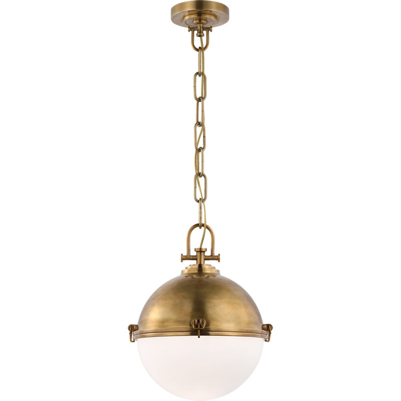 Chapman & Myers Adrian Globe Pendant, Bronze, 17.5" H x 14" W x 14" D