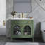 Meuble-lavabo de salle de bain 35,6 po Mid-Century-130065517