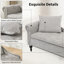 Chaise longue rembourrée en velours / chenille, banc de rangement avec coussin et pieds en bois massif-124247276