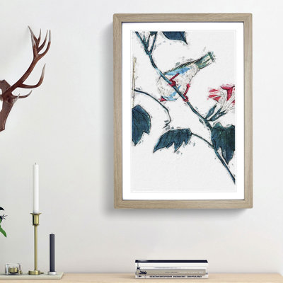 Morning Glories & Bird by Utagawa Hiroshige - Picture Frame Painting Print