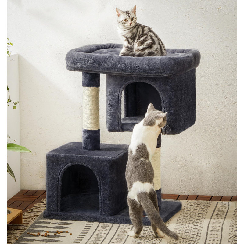Arbre à chat Franjo, H 33,1 po x l 27,6 po x P 18,5 po, Gris