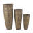Cole And Grey Metal Tapered Textured Floor Abstract Vase With Gray Backing
