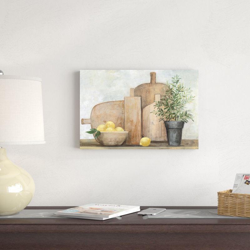 Cuisine rustique - peinture sur toile tendue, H 12 po x l 18 po, Impression sans cadre, Sans cadre