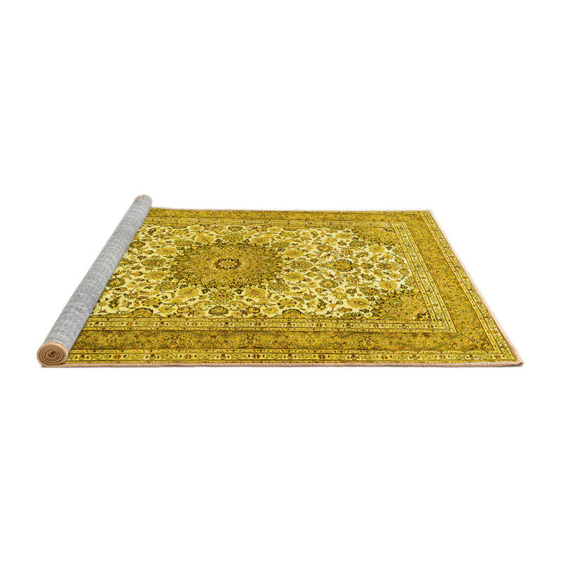 Mckaila Washable Oriental Indoor Rug, Square 7'