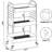 3-Tier Rolling Utility Cart With DIY Pegboard, Lockable Wheels And Hanging Baskets - Mobile Storage Organizer For Kitchen, Bathroom, Office, Craft Room And Nursery
