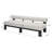 Chaz 86" Black Aluminum Bolster Back Patio Sofa with Cushions