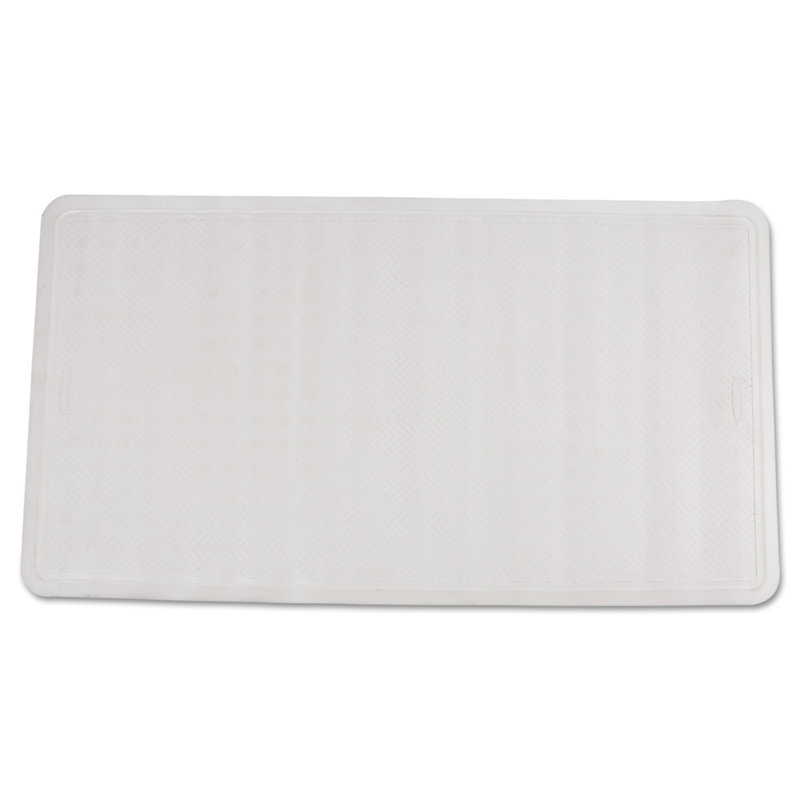 White 28" x 16" Latex-Free Vinyl Bath Mat
