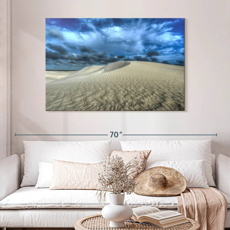 Dunes de sable blanc, H 32 po x l 48 po