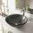 Giovanni Titanium Glass 17" L 17" W 6" H Round Vessel Bathroom Sink-100503763