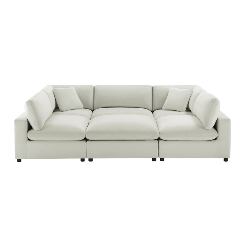 Vinessa Modular Sectional - 6-Piece Nest, Ivory Performance Polyester