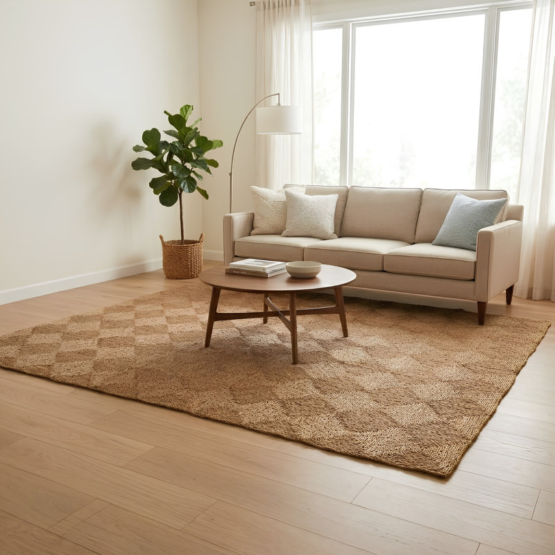 Tapis géométrique tissé à la main Lascito, Rectangle 8' x 10'