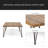 INDUSTRIAL WOOD AND METAL COFFEE TABLE