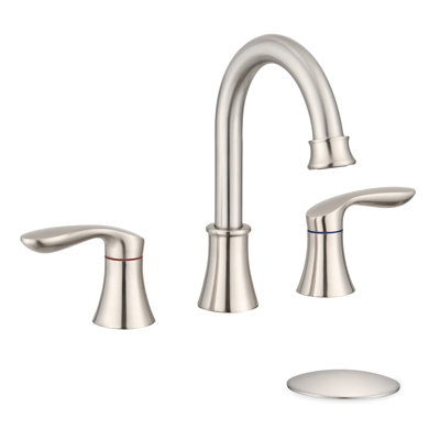 2-handle Bathroom Faucet with Drain Assembly