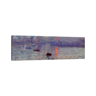 Sunrise Impression by Claude Monet - 1 Piece Panoramic Painting on Canvas