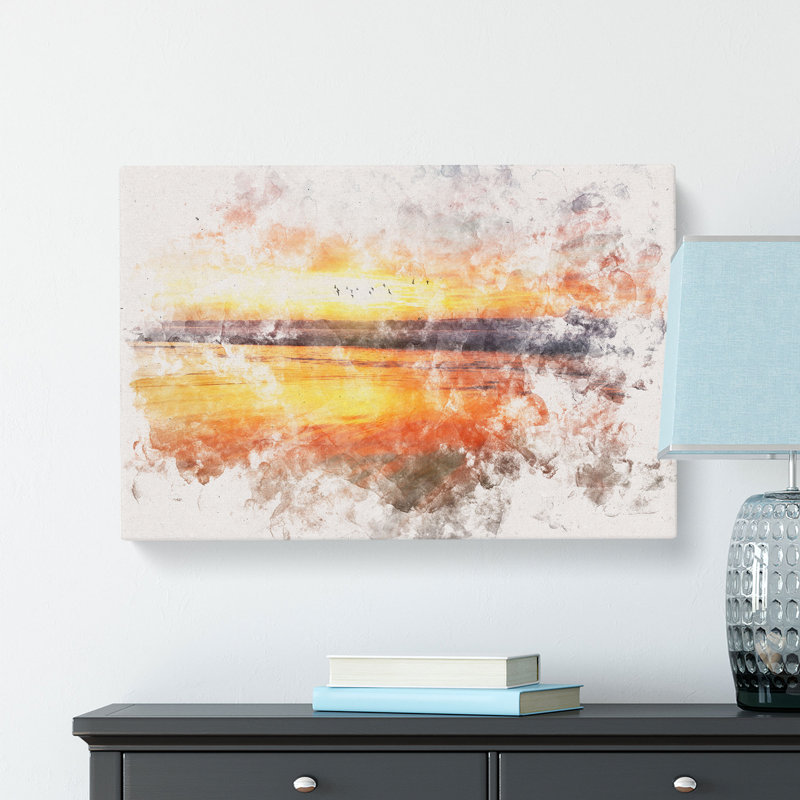 Sunset Over San Diego Beach - Wrapped Canvas, 45cm H x 76cm W x 4cm D