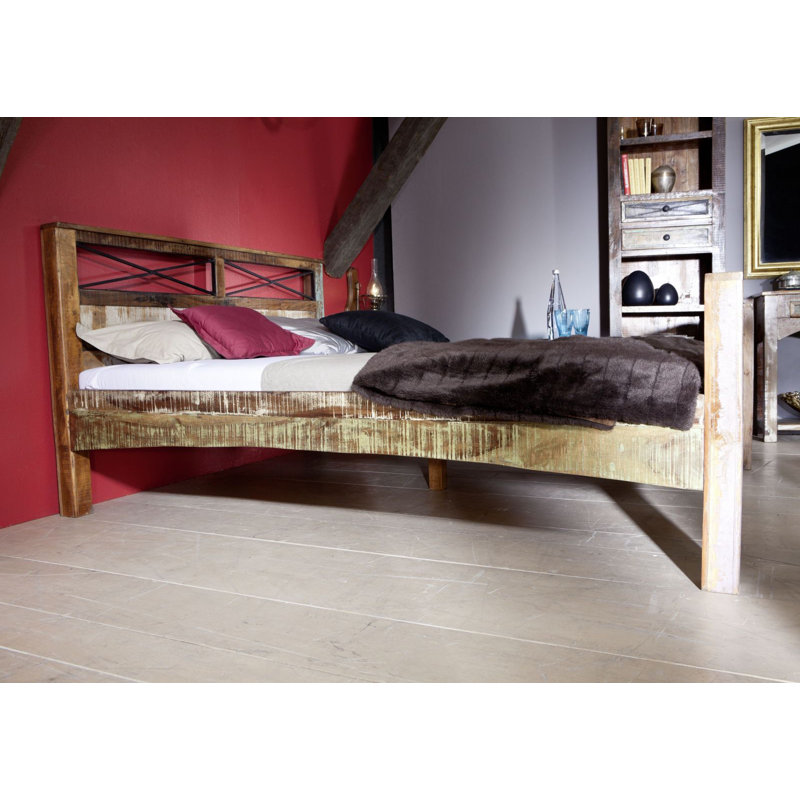 Solid Wood Bed, 140 X 200 Cm