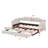 Extendable Upholstered Daybed With Two Storage Drawers And LED Light-924623035