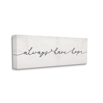 «Always Have Hope», typographie cursive rétro