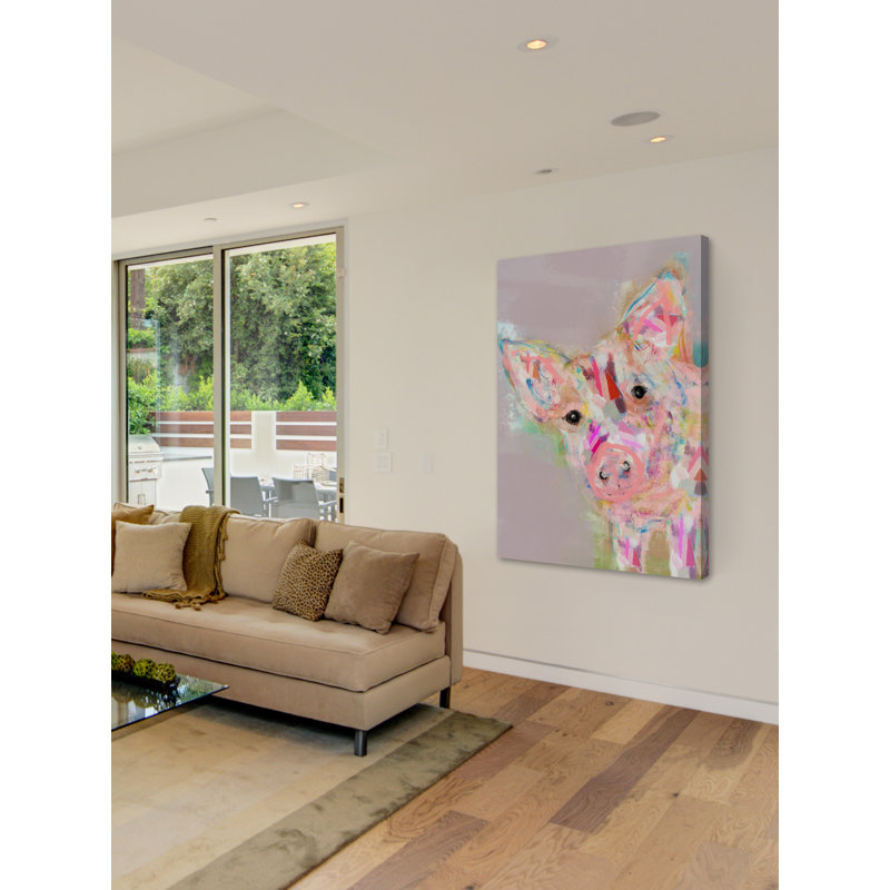 « porcus », reproduction de peinture à l’acrylique sur toile tendue, H 18 po x l 12 po