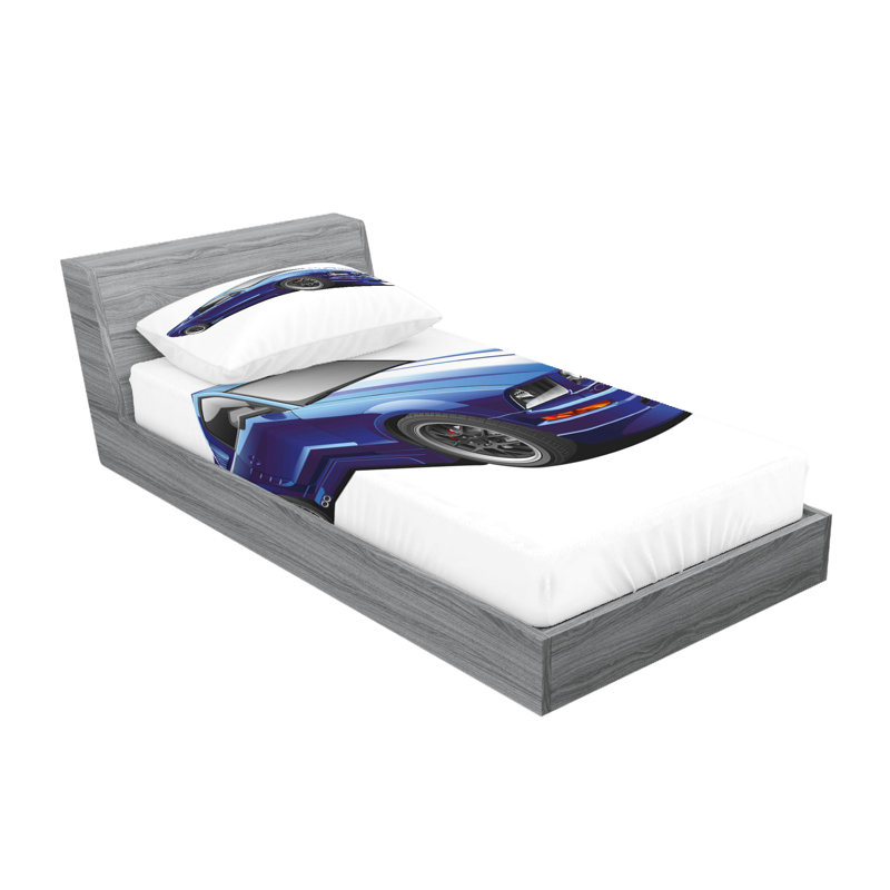 Drap-housse et coussin décoratif Ambesonne, Ensemble de draps pour lit double + 5 pièces supp